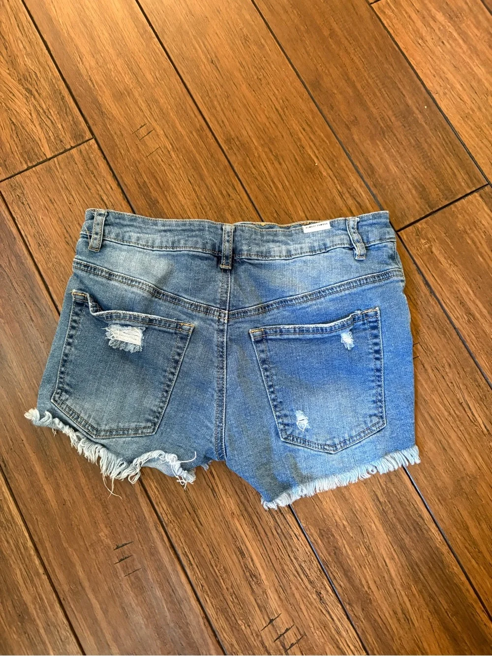 American Eagle Outfitters Distressed Blue Denim Jean Shorts